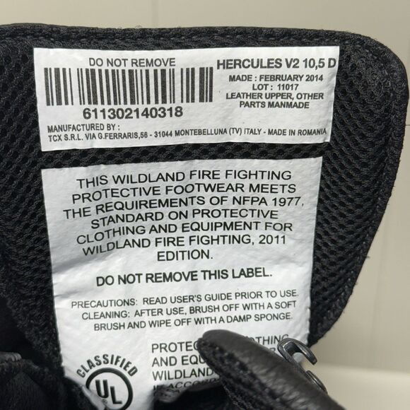 Cosmas Hercules V2 Boots Leather NFPA Firefighting Romania Made Men 10.5D New - Picture 7 of 9